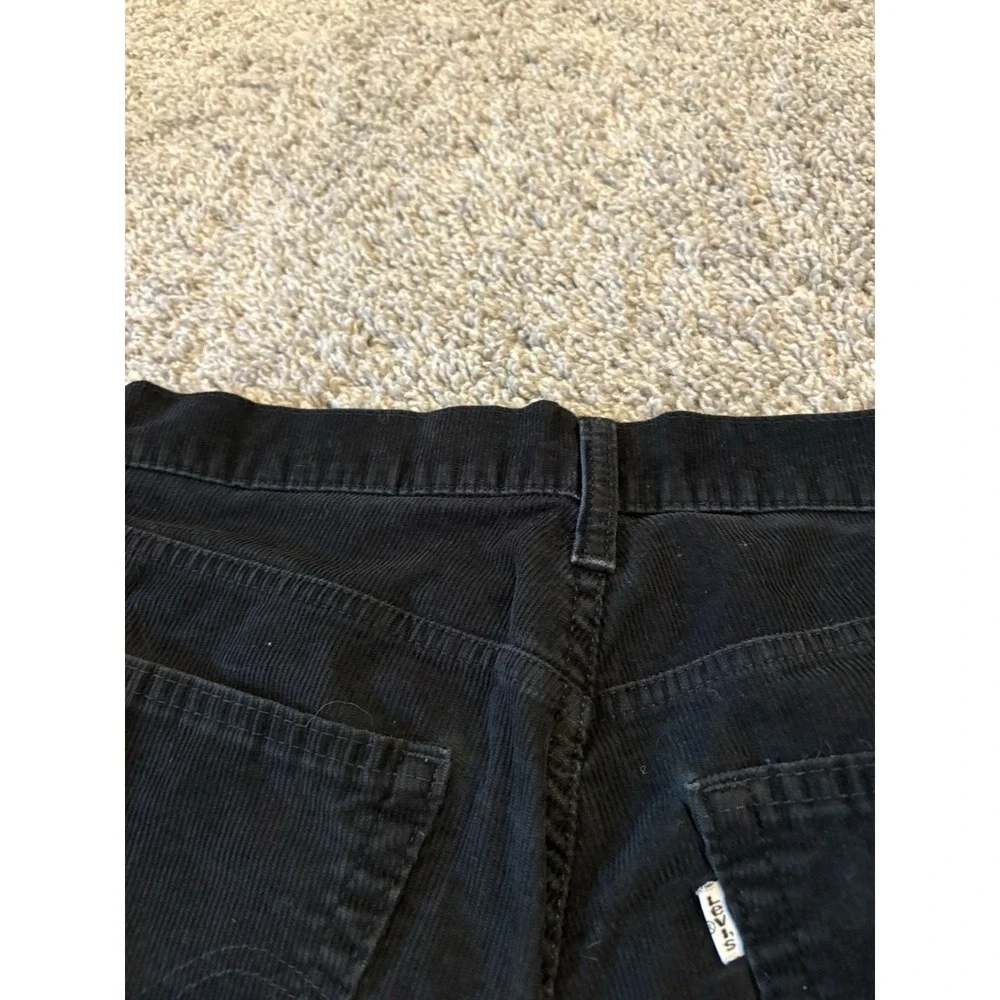Levis 514 Corduroy Pants Ribbed Mens 31x32 Black White Tab Cotton Blend Rare